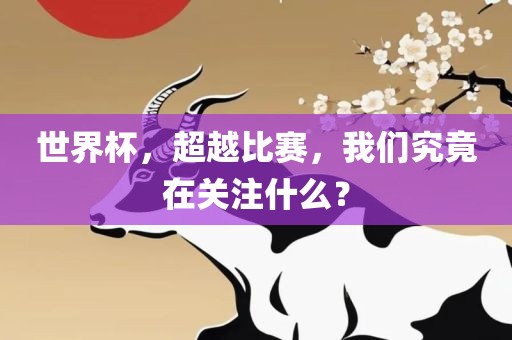 世界杯，超越比赛，我们究竟在关注什么？
