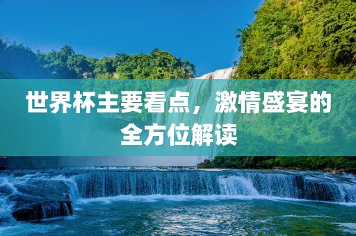 世界杯主要看点，激情盛宴的全方位解读