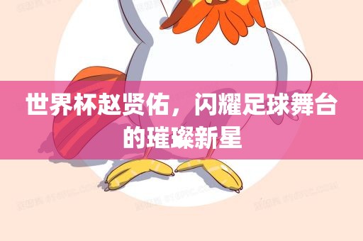 世界杯赵贤佑，闪耀足球舞台的璀璨新星