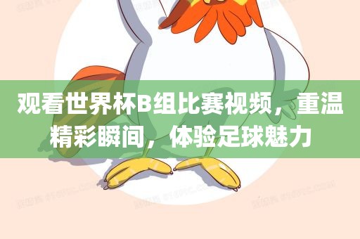 观看世界杯B组比赛视频，重温精彩瞬间，体验足球魅力