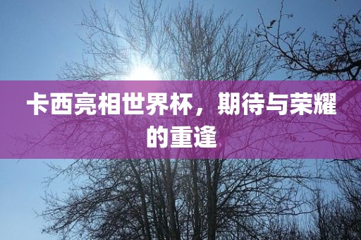 卡西亮相世界杯，期待与荣耀的重逢