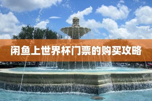 闲鱼上世界杯门票的购买攻略