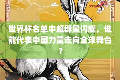 世界杯名单中超群星闪耀，谁能代表中国力量走向全球舞台？