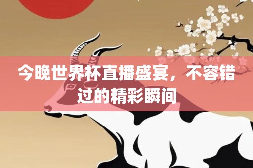 今晚世界杯直播盛宴，不容错过的精彩瞬间