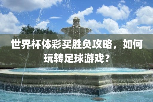 世界杯体彩买胜负攻略，如何玩转足球游戏？