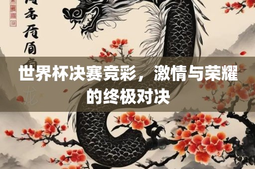 世界杯决赛竞彩，激情与荣耀的终极对决