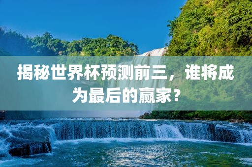 揭秘世界杯预测前三，谁将成为最后的赢家？