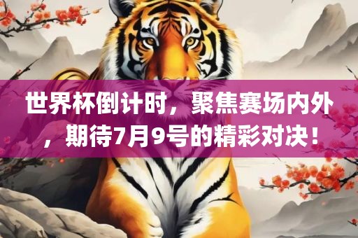 世界杯倒计时，聚焦赛场内外，期待7月9号的精彩对决！