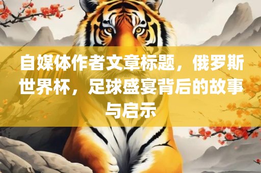 自媒体作者文章标题，俄罗斯世界杯，足球盛宴背后的故事与启示