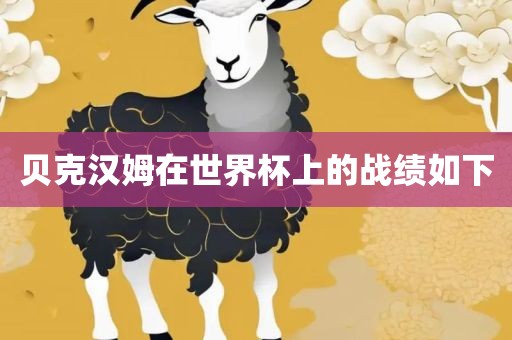 贝克汉姆在世界杯上的战绩如下