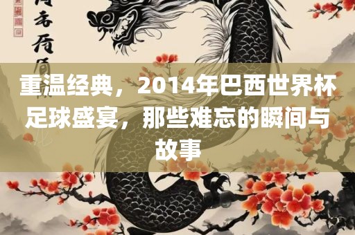 重温经典，2014年巴西世界杯足球盛宴，那些难忘的瞬间与故事