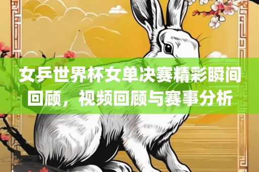 女乒世界杯女单决赛精彩瞬间回顾，视频回顾与赛事分析