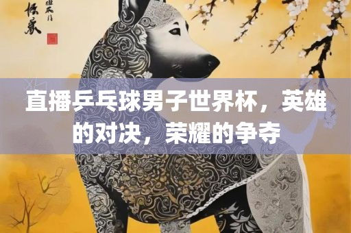 直播乒乓球男子世界杯，英雄的对决，荣耀的争夺