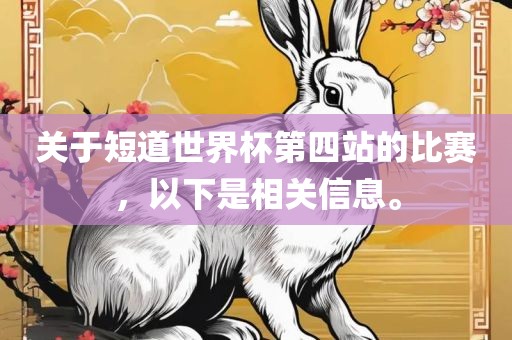 关于短道世界杯第四站的比赛，以下是相关信息。