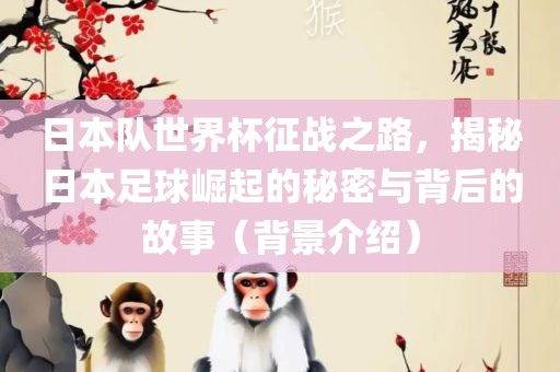 日本队世界杯征战之路，揭秘日本足球崛起的秘密与背后的故事（背景介绍）