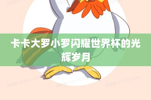 卡卡大罗小罗闪耀世界杯的光辉岁月