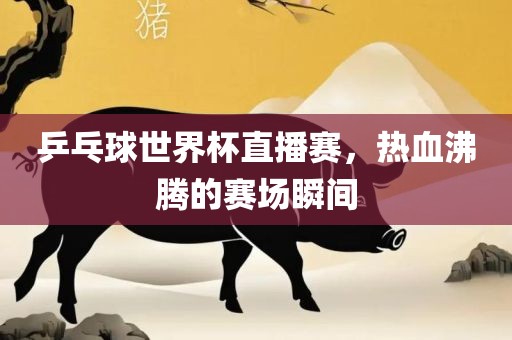 乒乓球世界杯直播赛，热血沸腾的赛场瞬间