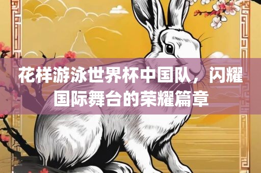 花样游泳世界杯中国队，闪耀国际舞台的荣耀篇章