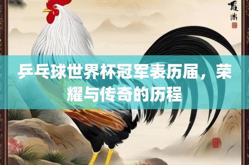 乒乓球世界杯冠军表历届，荣耀与传奇的历程