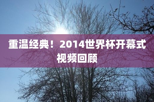 重温经典！2014世界杯开幕式视频回顾