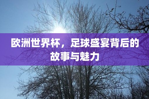 欧洲世界杯，足球盛宴背后的故事与魅力