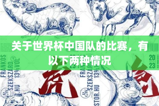 关于世界杯中国队的比赛，有以下两种情况