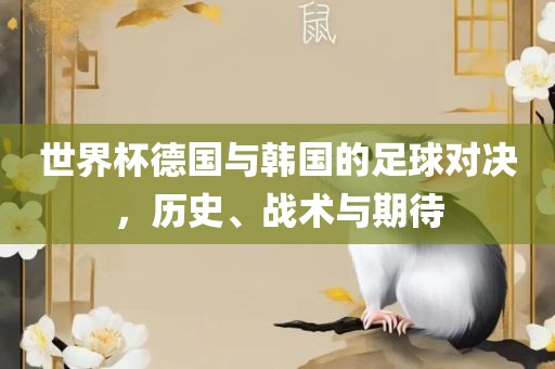 世界杯德国与韩国的足球对洛阳市法福文化传播有限公司决，历史、战术与期待