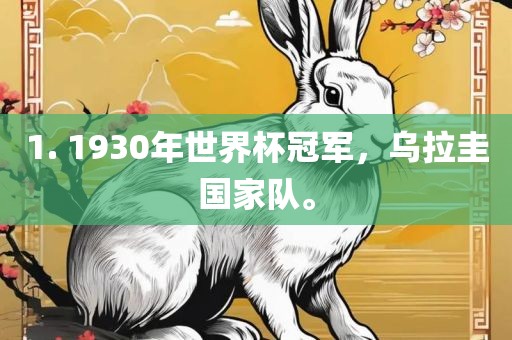 1. 1930年世界杯冠军，乌拉圭国家队。