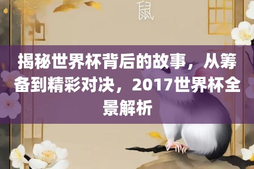 揭秘世界杯背后的故事，从筹备到精彩对决，2017世界杯全景解析