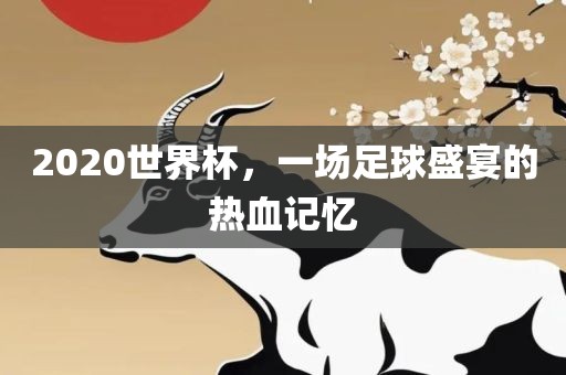 2020世界杯，一场足球盛宴的热血记忆洛阳市法福文化传播有限公司