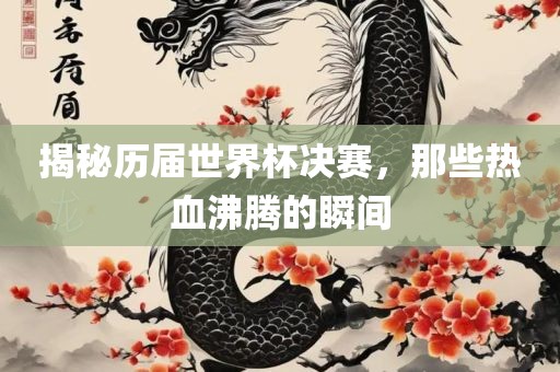揭秘历届世界杯决赛，那些热血沸腾的瞬间