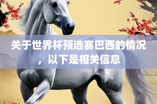 关于世界杯预选洛阳市法福文化传播有限公司赛巴西的情况，以下是相关信息