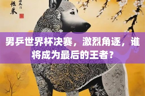 男乒世界杯决赛，激烈角逐，谁将成为最后的王者？