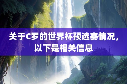 关于C罗的世界杯预选赛情况，以下是相关信息