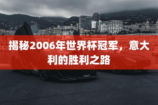 揭秘2006年世界杯冠军，意大利的胜利之路