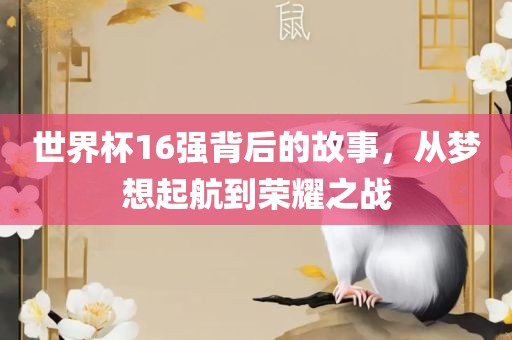 世界杯16强背后的故事，从梦想起航到荣耀之战洛阳市法福文化传播有限公司