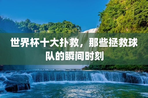 世界杯十大扑救，那些拯救球队的瞬间时刻