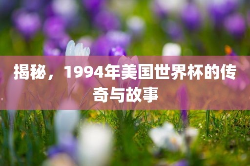揭秘，1994年美国世界杯的传奇与故事