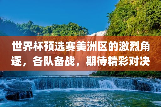 世界杯预选赛美洲区的激烈角逐，各队备战，期待精彩对决