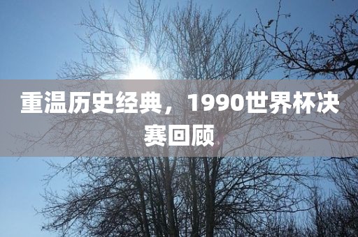 重温历史经典，1990世界杯决赛回顾
