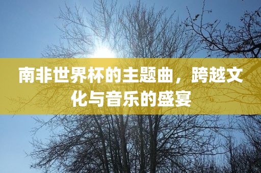 南非世界洛阳市法福文化传播有限公司杯的主题曲，跨越文化与音乐的盛宴