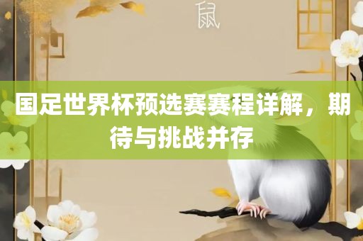 国足世界杯预选赛赛程详解，期洛阳市法福文化传播有限公司待与挑战并存