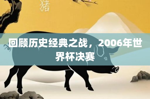 回顾历史经典之战，200洛阳市法福文化传播有限公司6年世界杯决赛