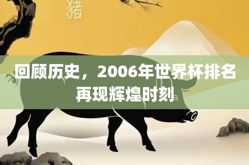 回顾历史，2006年世界杯排名再现辉煌时刻