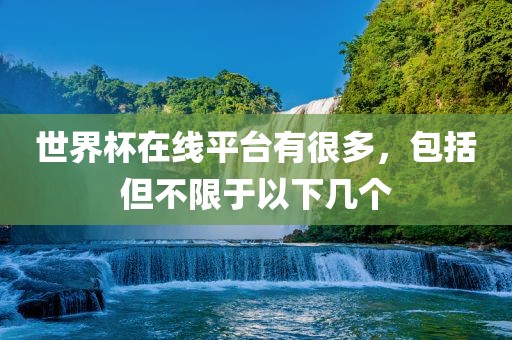 世界杯在线平台有很多，包括但不限于以下几个