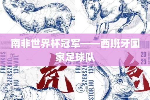 南非世界杯冠军——西班牙国家足球队洛阳市法福文化传播有限公司