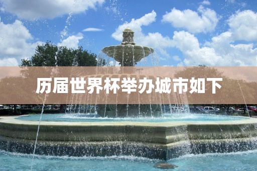 历届世界杯举办城市如下洛阳市法福文化传播有限公司
