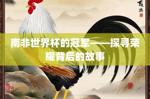 南非世界杯的冠军——探寻荣耀背后的故事