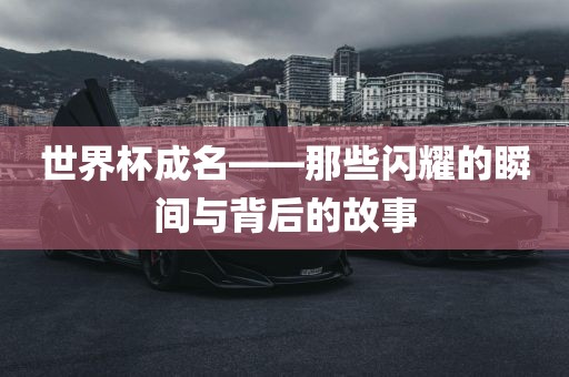 世界杯成名——那些闪耀的瞬间与背后的故事洛阳市法福文化传播有限公司