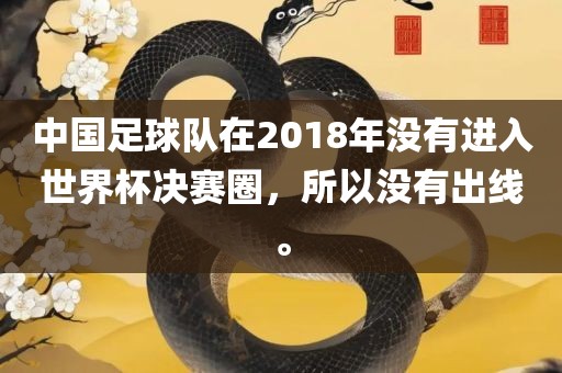 中国足球队在2018年没有进入世界杯决赛圈，所以没有出线。